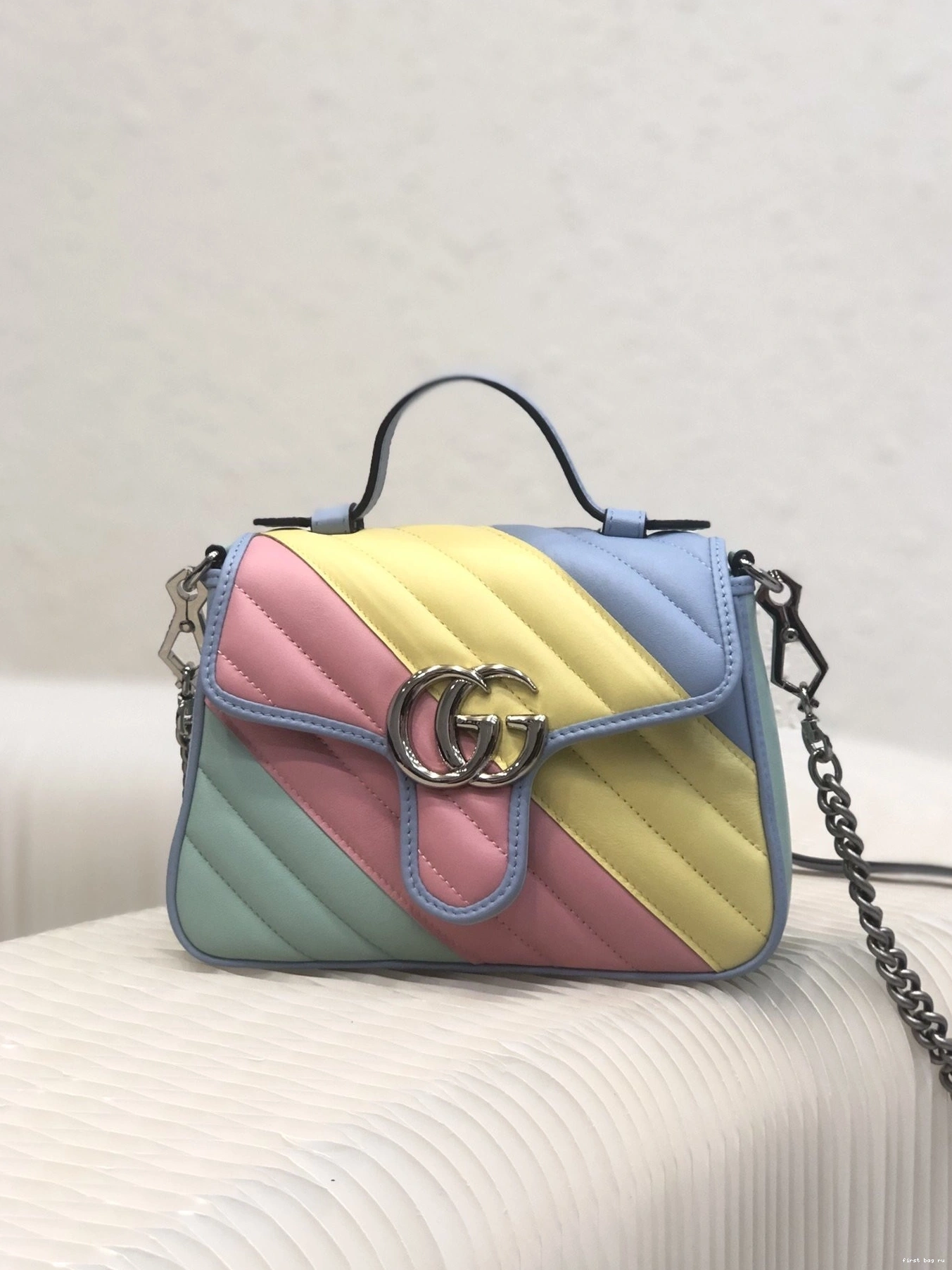 Firstbag ru GG handle top mini Marmont bag GUCCI 0823